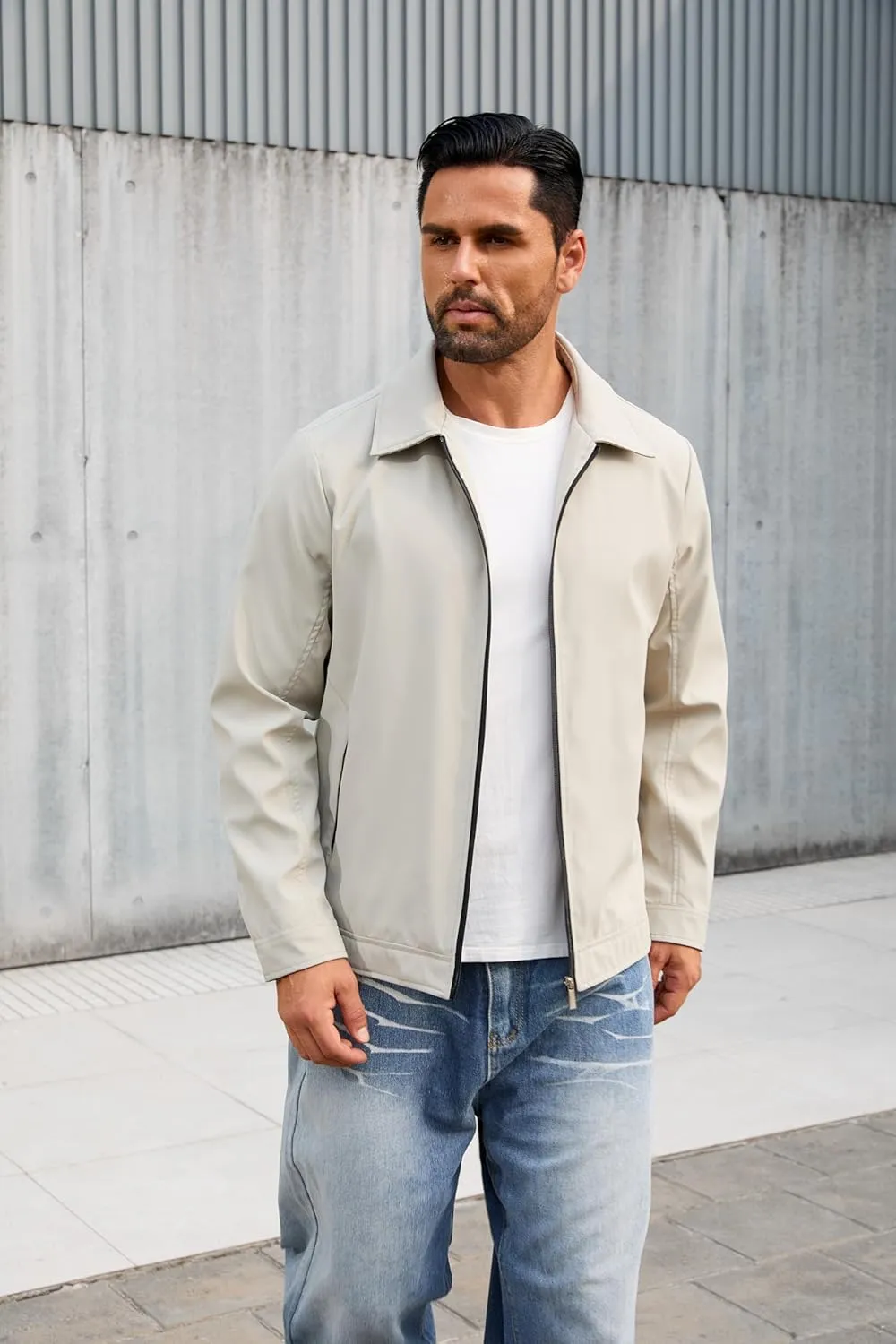 Lightweight Jackets for Men Casual Windbreaker Stylish Light Fall Spring Golf Work Dress Business Coat