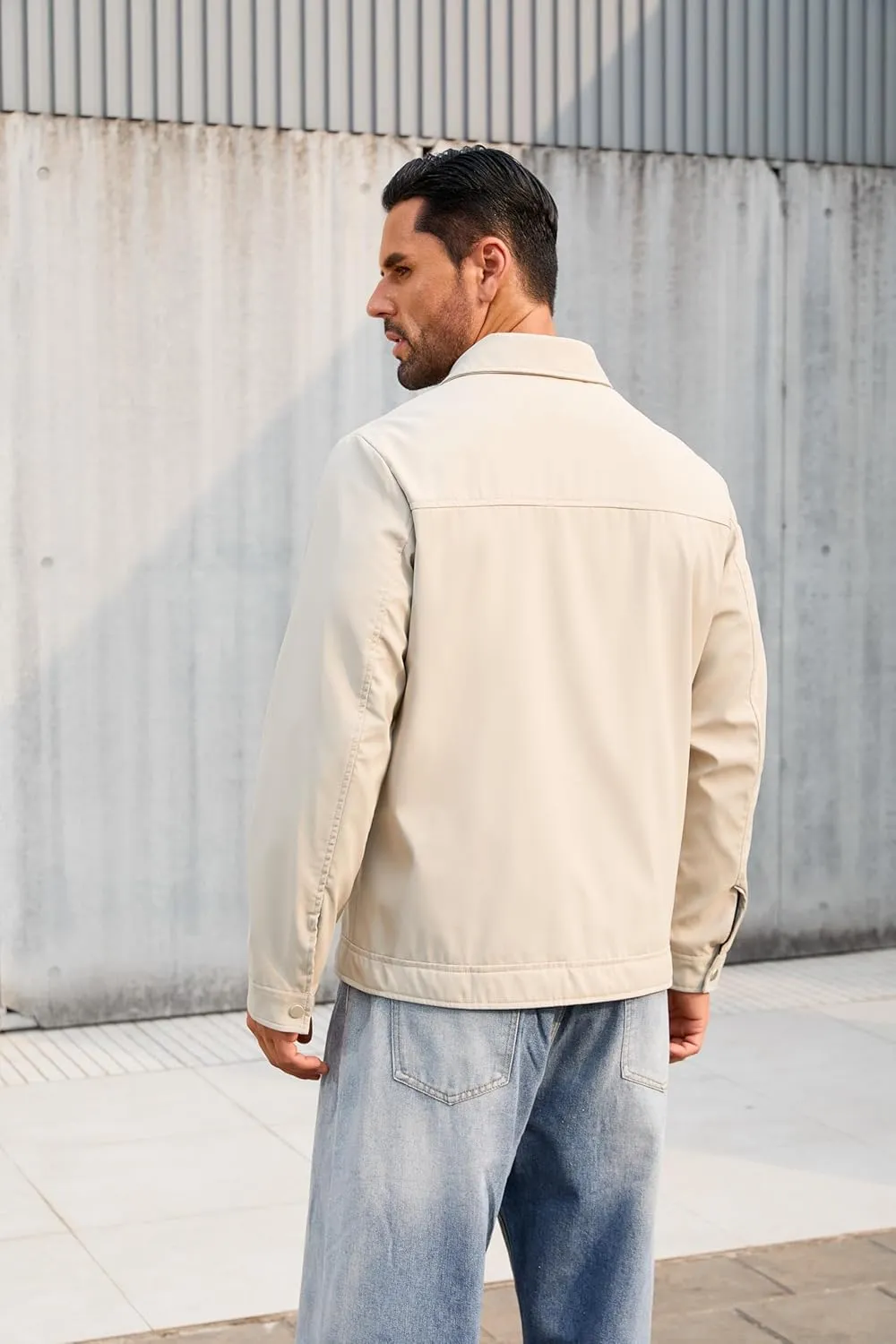 Lightweight Jackets for Men Casual Windbreaker Stylish Light Fall Spring Golf Work Dress Business Coat