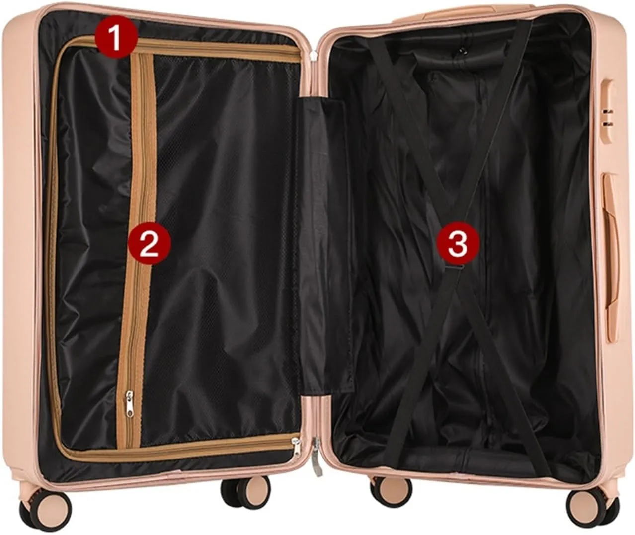 Lightweight Suitcases Portable Hard Shell Luggage Security Combination Lock Suitcases Quiet And Smooth Luggage Suitcase Trolley