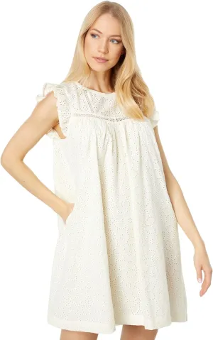 Madewell Eyelet Ruffle-Sleeve Mini Dress