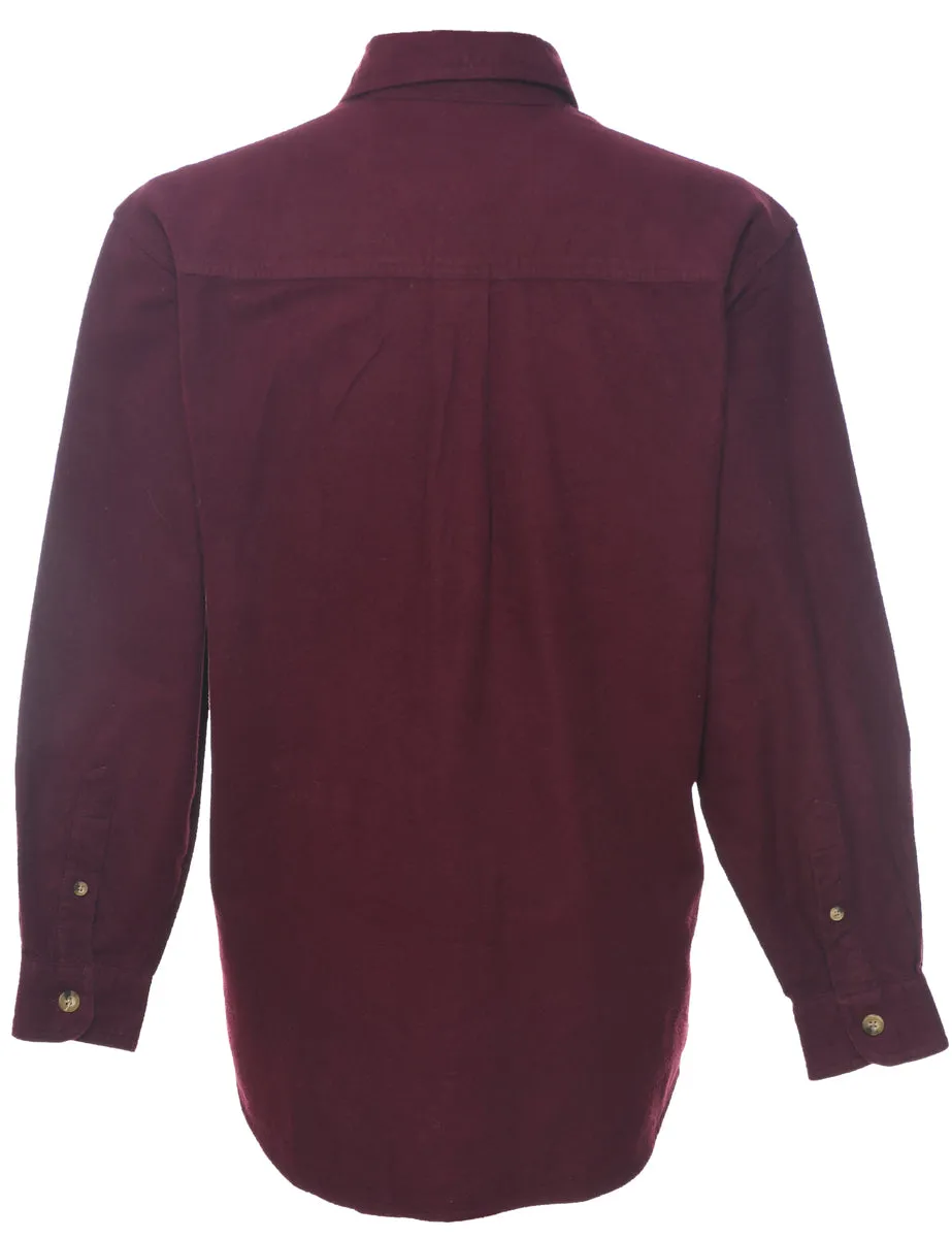 Maroon Flannel Shirt - M