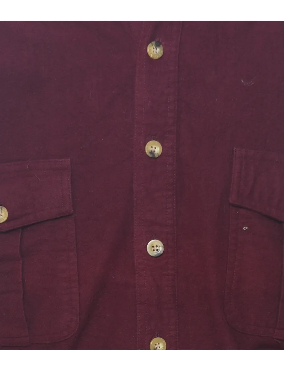 Maroon Flannel Shirt - M