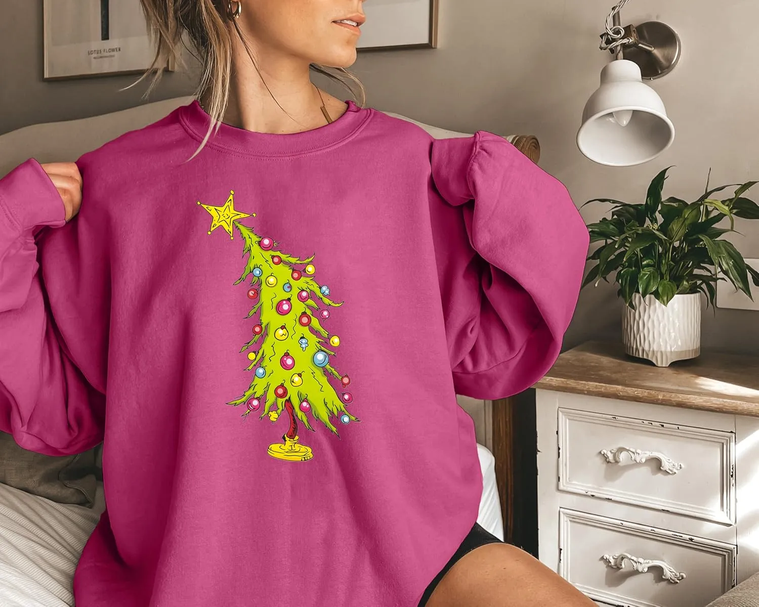 MAXIMGR Women's Christmas Graphic Sweatshirts - Merry Xmas Holiday Pullover Tops