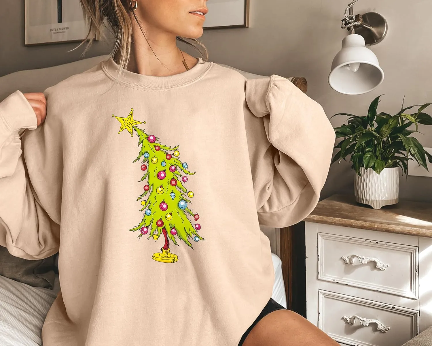MAXIMGR Women's Christmas Graphic Sweatshirts - Merry Xmas Holiday Pullover Tops