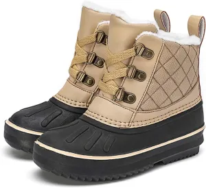 Meidiastra Kids Winter Snow Boots Waterproof Non Slip Rain Duck Boots Outdoor Warm Ankle Boots Cold weather Boots for Boys Girls