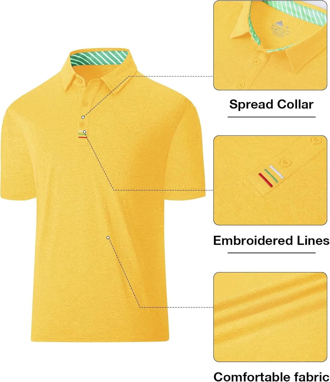 Men Golf Shirts Short Sleeve Sports Casual Polo Shirts for Men