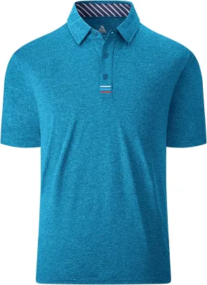 Men Golf Shirts Short Sleeve Sports Casual Polo Shirts for Men