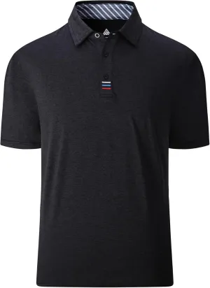 Men Golf Shirts Short Sleeve Sports Casual Polo Shirts for Men