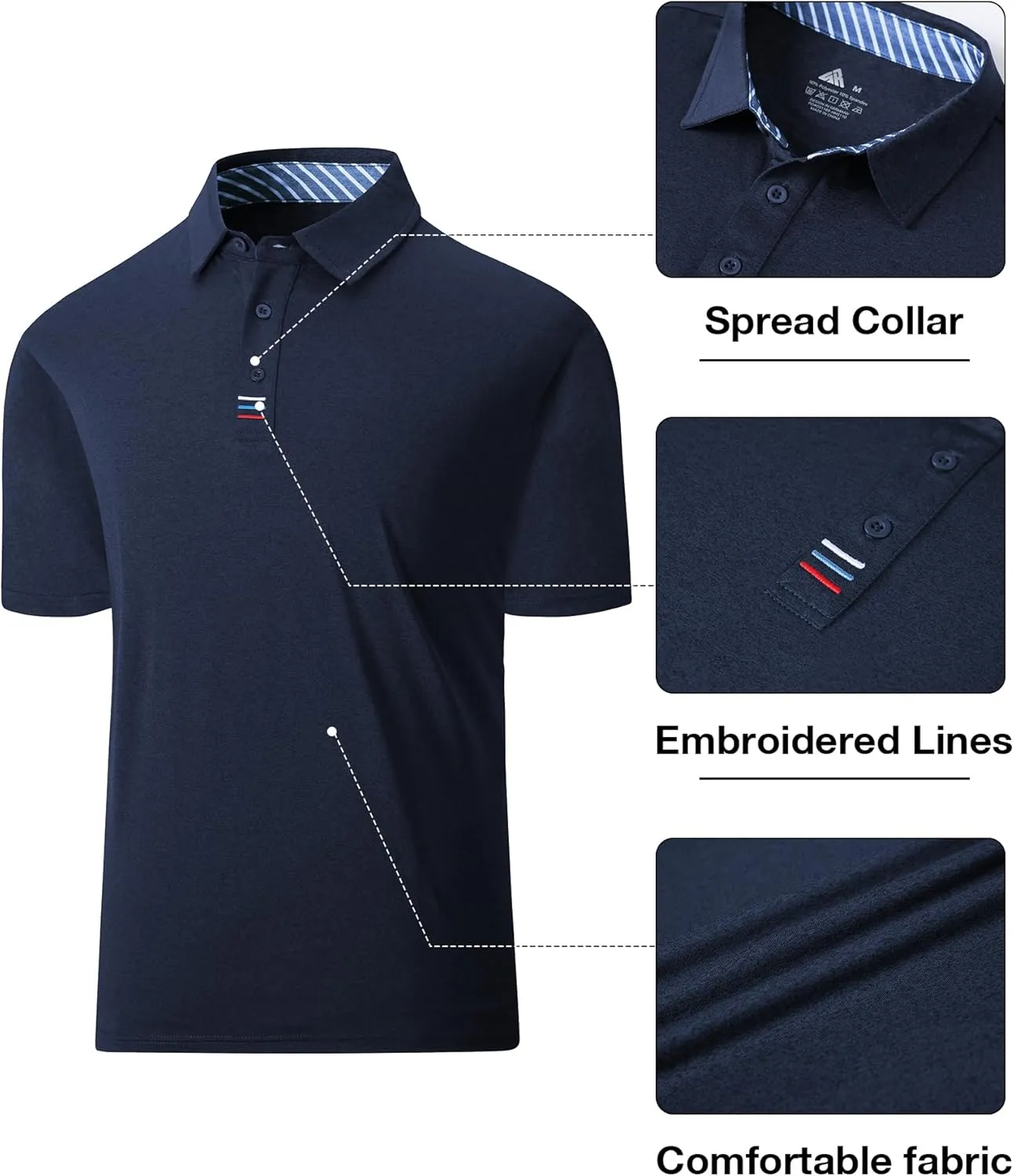 Men Golf Shirts Short Sleeve Sports Casual Polo Shirts for Men