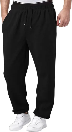 Men Pants Casual Fashion Joggers Workout Sweatpants Comfort Fit Elasticated Stretch Waist Lounge Pant