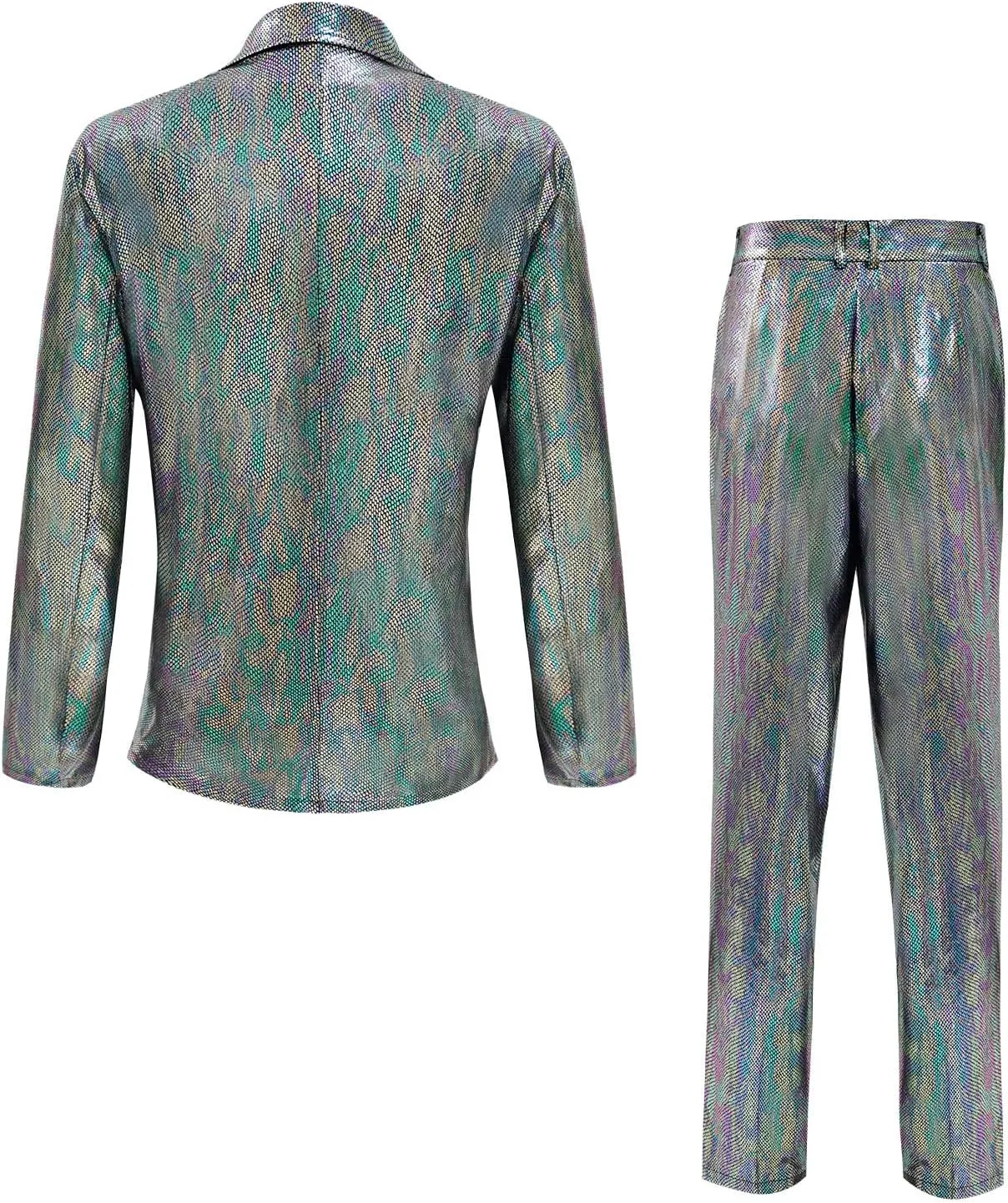 Men's 70s Outfit Disco Suit Shiny Party Outfit Sequin Costume