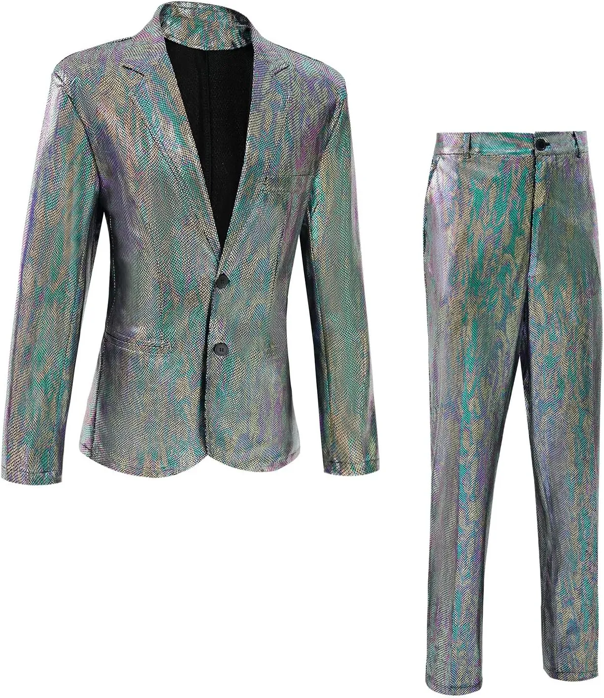 Men's 70s Outfit Disco Suit Shiny Party Outfit Sequin Costume