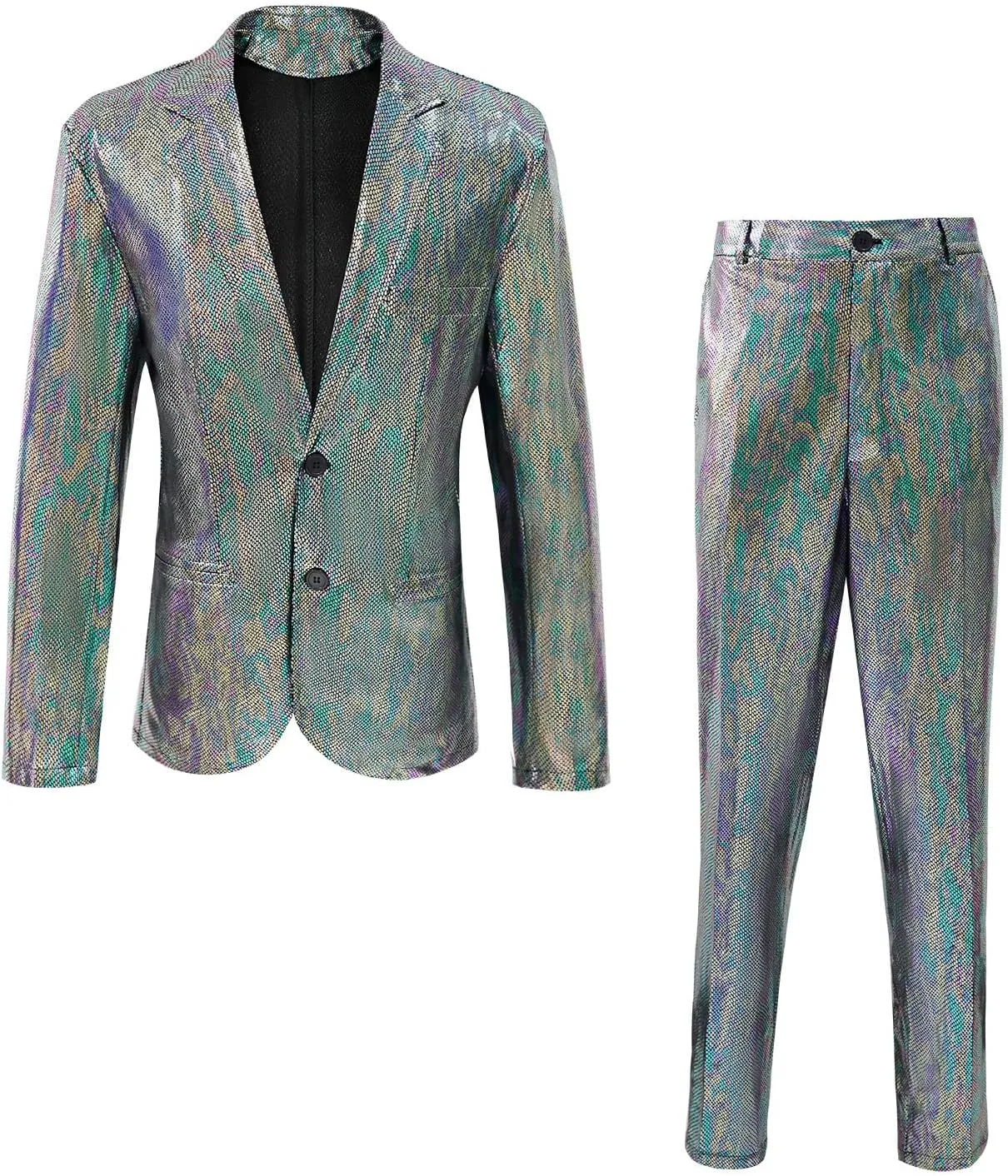 Men's 70s Outfit Disco Suit Shiny Party Outfit Sequin Costume
