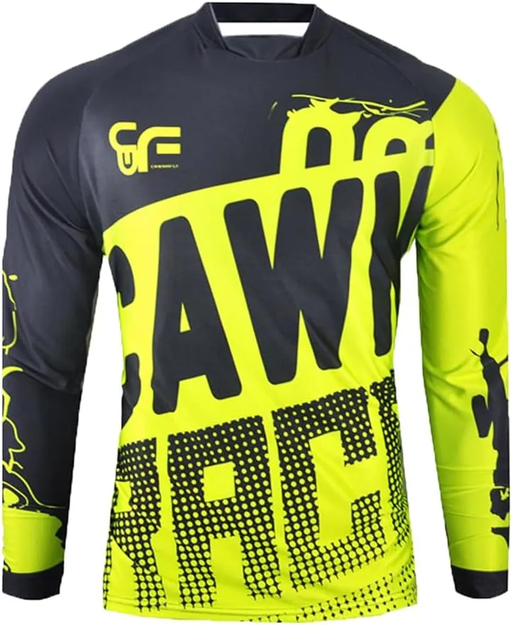 Men's Bike Shirts Long Sleeve Quick Dry Running Hiking Tops Cycling Jerseys Sun Protection Bicycle T-Shirts