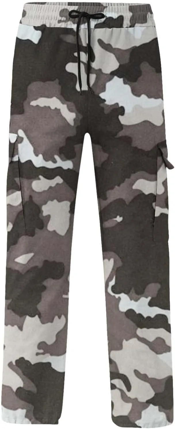 Mens Cargo Pants Slim Fit Men's Wild Cargo Pants Casual Joggers Sweatpants Outdoor Waterproof Hiking Work Pants