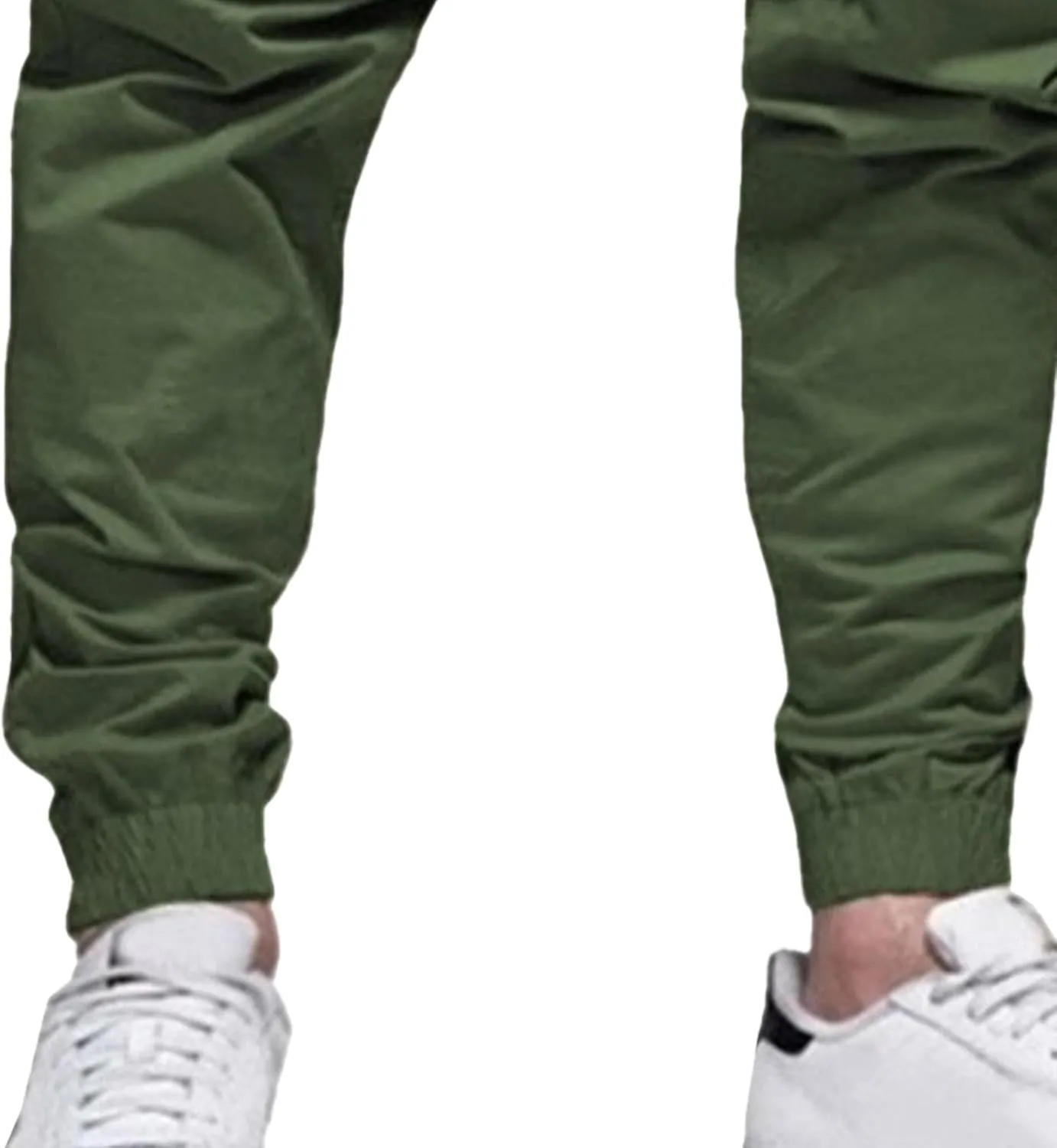 Men's Casual Elastic Waisted Joggers Pants Chino Solid Tapered Hiking Pants Slim Fit Comfort Outdoor Trousers
