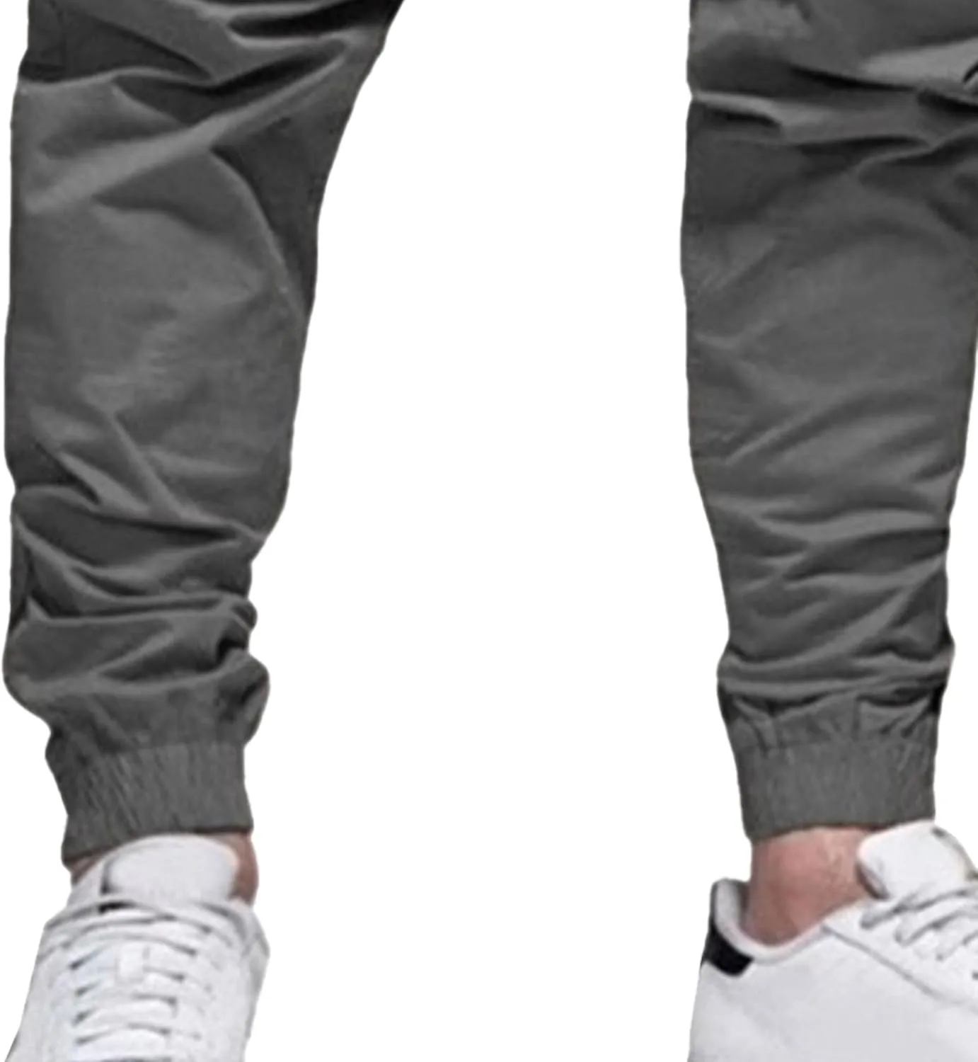 Men's Casual Elastic Waisted Joggers Pants Chino Solid Tapered Hiking Pants Slim Fit Comfort Outdoor Trousers