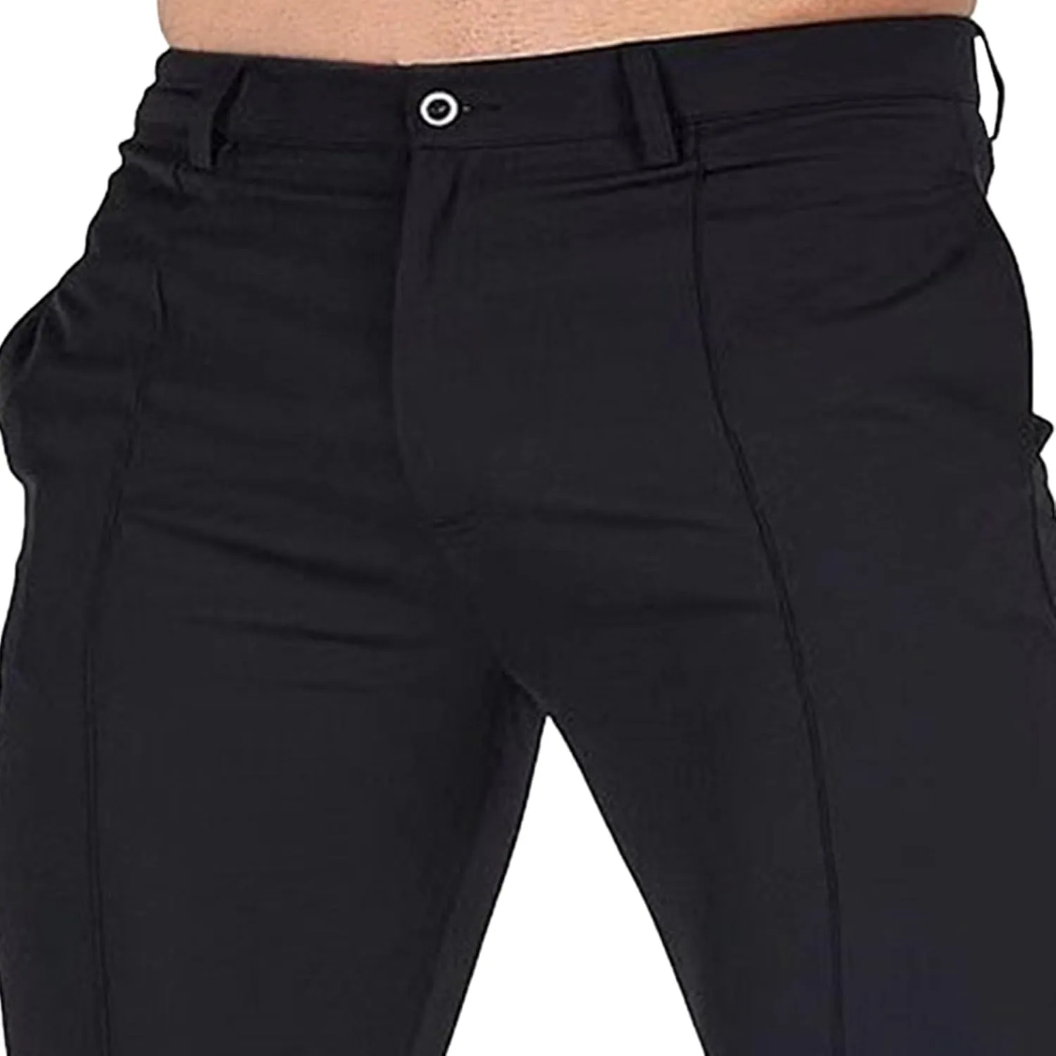 Men's Casual Slim Fit Outdoor Joggers Pants Lightweight Solid Workout Trousers Stretch Comfort Skinny Pants