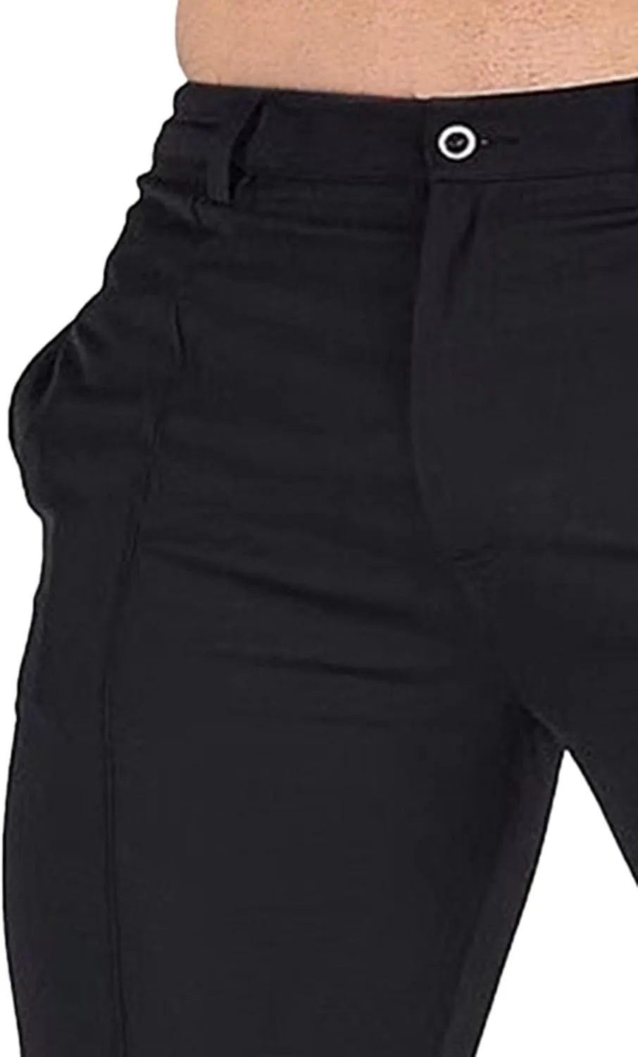 Men's Casual Slim Fit Outdoor Joggers Pants Lightweight Solid Workout Trousers Stretch Comfort Skinny Pants