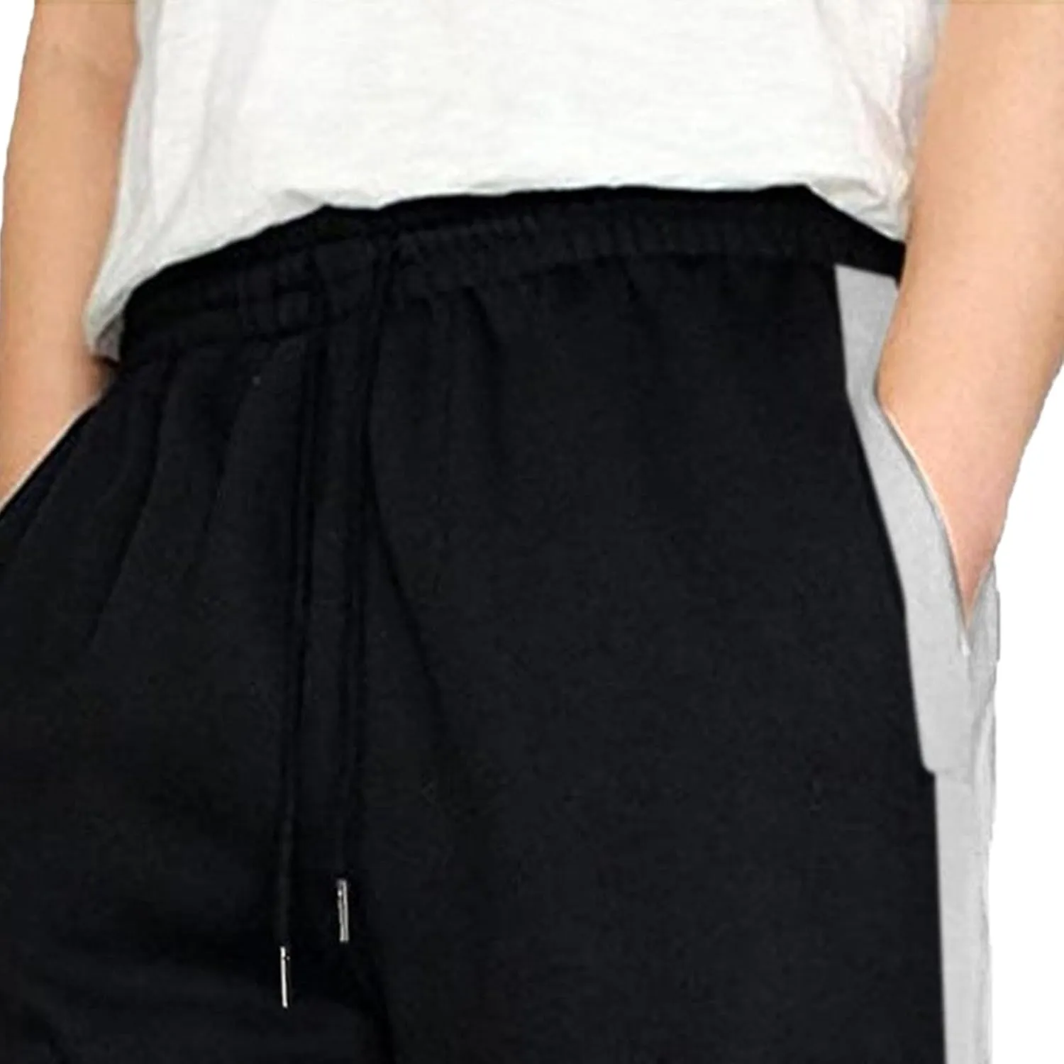 Men's Comfort Drawstring Elastic Waist Cargo Pants Regular Fit Solid Hiking Pants Joggers Wide Leg Trousers