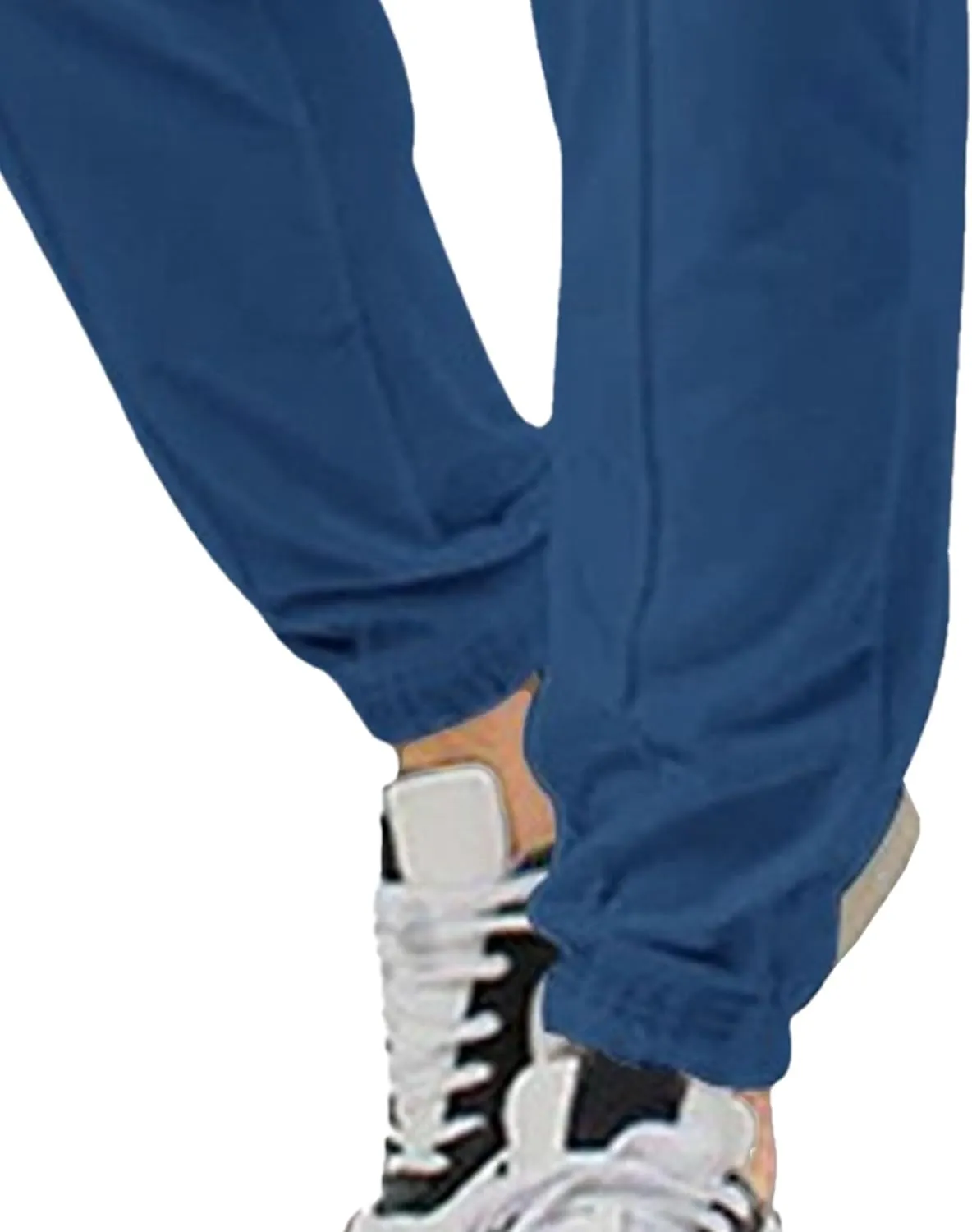 Men's Comfort Solid Drawstring Athletic Pants Casual Loose Fit Joggers Trousers Lightweight Outdoor Workout Pants