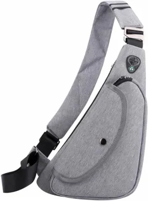 Mens Crossbody Bag Travel Compact Chest Pack Smooth Zipper Lightweight Casual Chest Bag for Male
