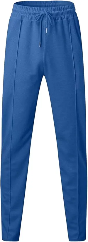 Men's Drawstring Straight Leg Athletic Pants Casual Elastic Waist Outdoor Trousers Comfort Trendy Summer Sweatpants