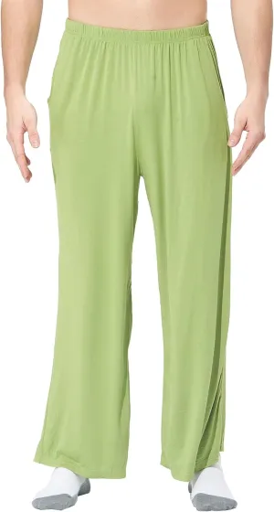 Men's Lightweight Solid Stretch Basic Pants Straight Leg Outdoor Baggy Trousers Elastic Waist Comfort Hiking Pants