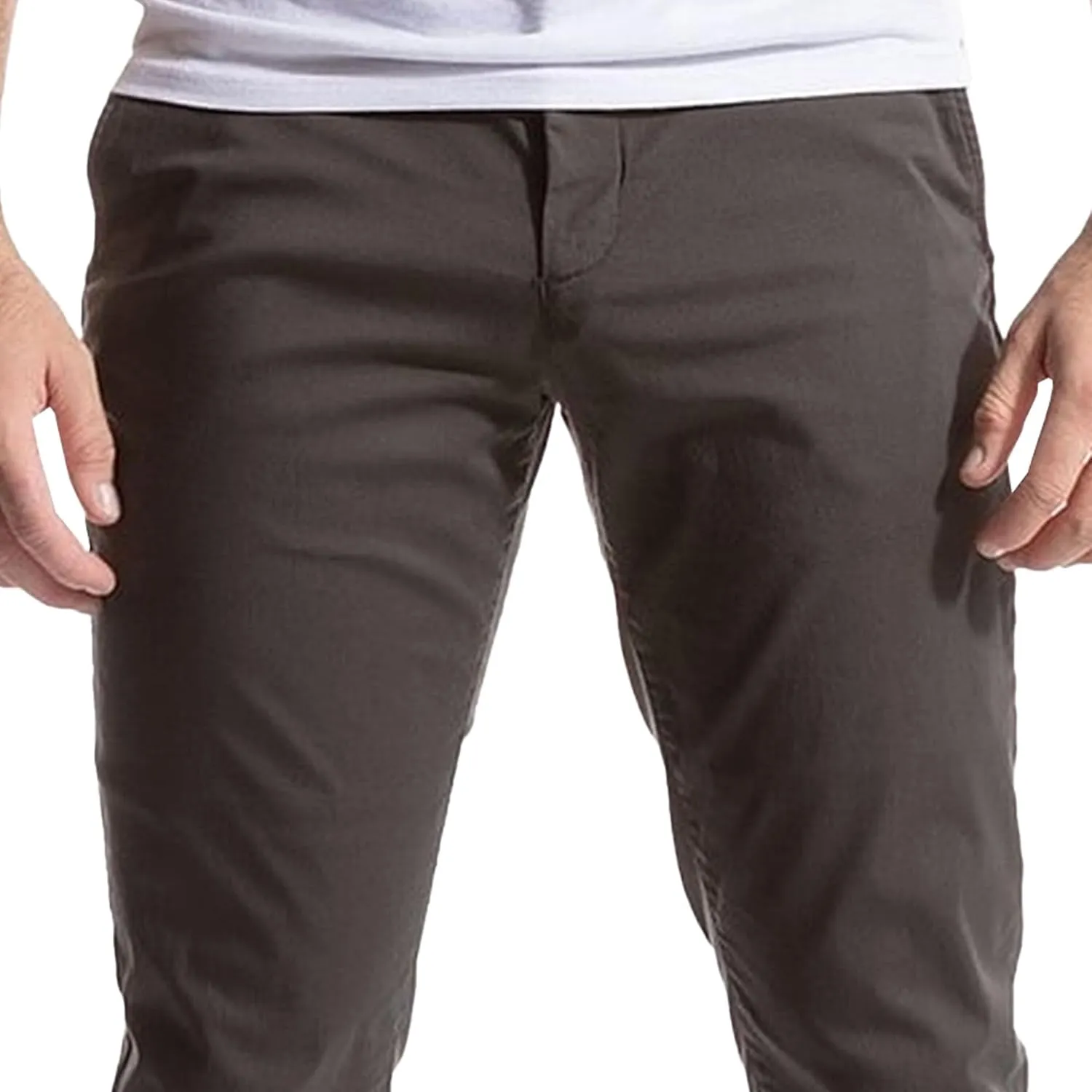 Mens Skinny Tapered Dress Pants Comfort Trouser Slim-Fit Front Solid Casual Pants Stretch Chino Casual Fit Trousers