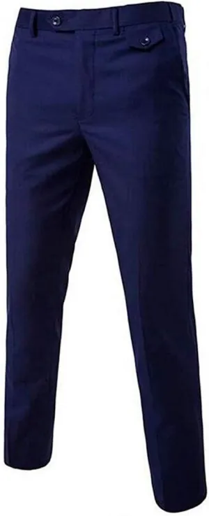 Men's Slim Fit Dress Pants Wrinkle-Free Flat Front Suit Pants Stretch Casual Pants Comfort Dress Trousers