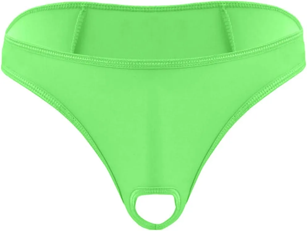 Men's Smooth Lingerie Briefs Hollow Out Panties Translucent Ice Silk Low Rise Thongs Bikini Bottom Club Underwear