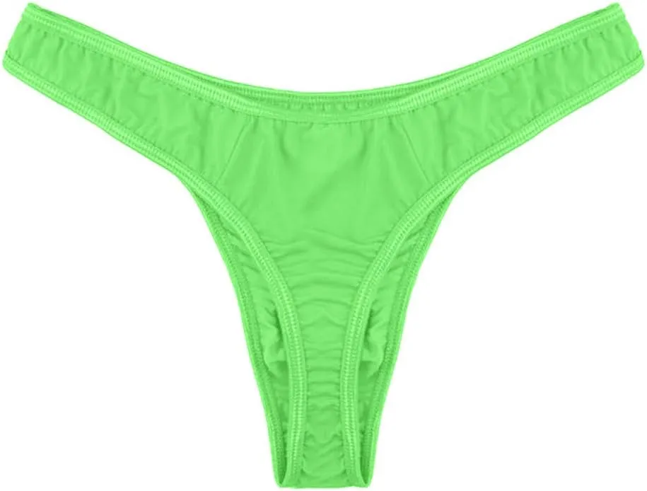Men's Smooth Lingerie Briefs Hollow Out Panties Translucent Ice Silk Low Rise Thongs Bikini Bottom Club Underwear