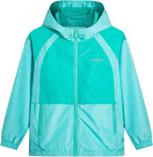 MGEOY Kids Rain Jackets Waterproof with Hood Lightweight Rain Coats for Girls Boys