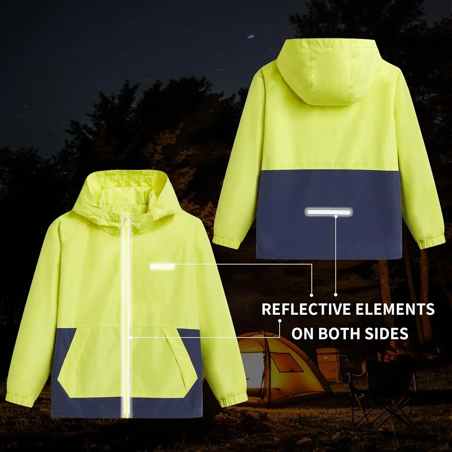 MGEOY Kids Rain Jackets Waterproof with Hood Lightweight Rain Coats for Girls Boys