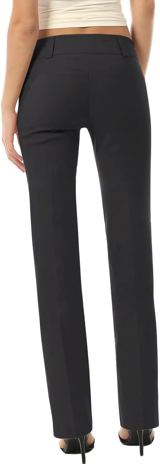 MixMatchy Women's Ultra Stretch Lux Comfort with Flex Motion Bootcut Dress Pants Work Business Office Trousers