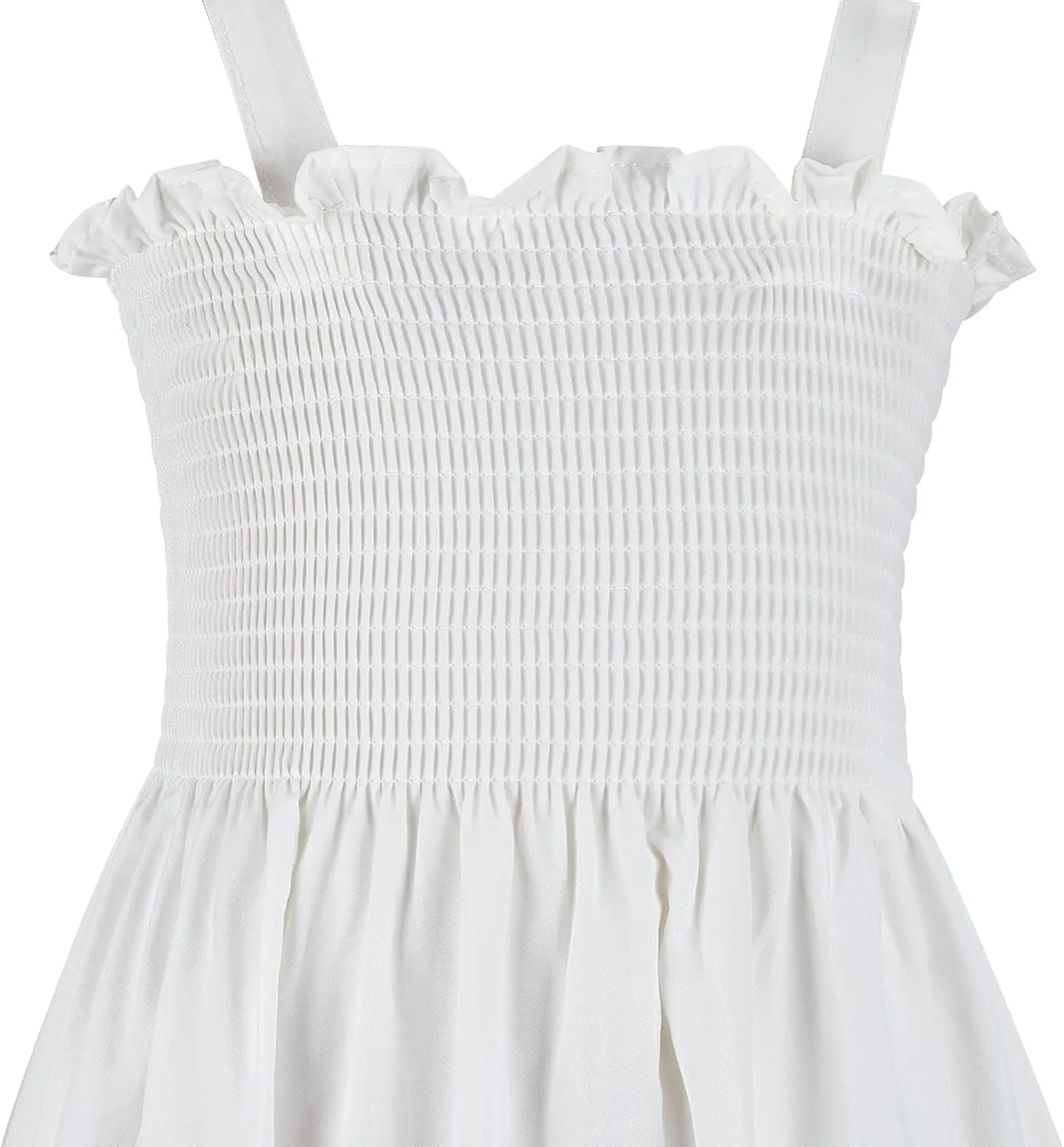 Mommy and Me Floral Smocked Dress Family Matching Outfits Set Sleeveless Sundress Beach Summer Casual Dress