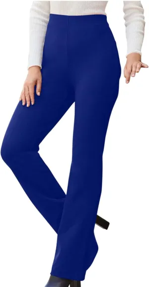 Pants for Women Comfort Stretch Loose Fit Leg Skinny High Waist Pull On Pants for Business Work Dress Bootcut Trousers