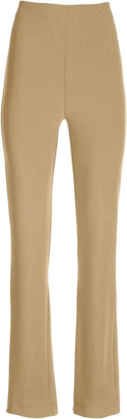 Pants for Women Comfort Stretch Loose Fit Leg Skinny High Waist Pull On Pants for Business Work Dress Bootcut Trousers