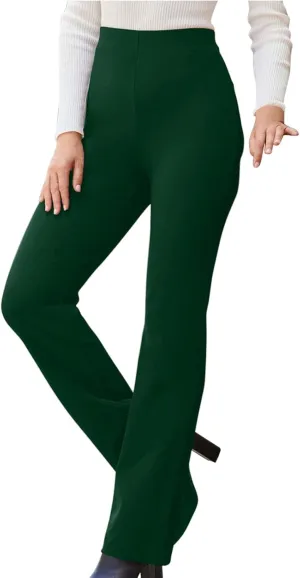Pants for Women Comfort Stretch Loose Fit Leg Skinny High Waist Pull On Pants for Business Work Dress Bootcut Trousers
