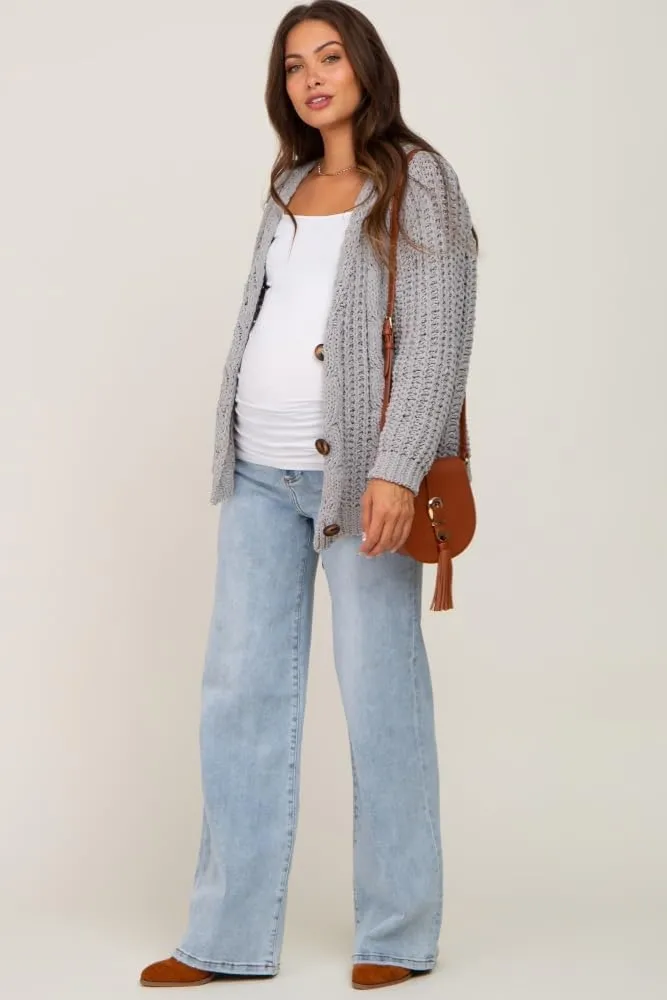 PinkBlush Light Wide Leg Maternity Jeans