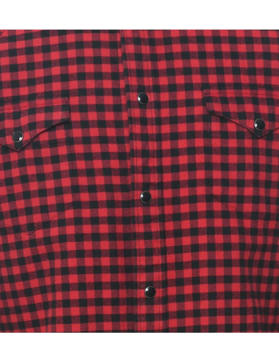 Ralph Lauren Red & Black Flannel Checked Shirt - L