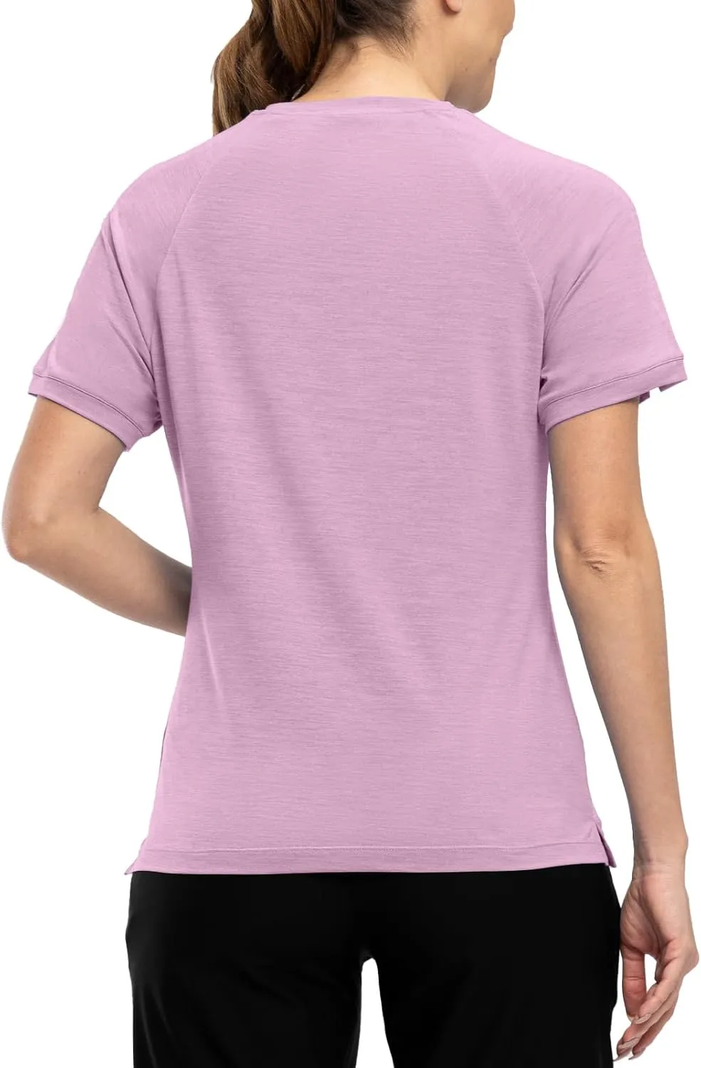 Rdruko Women's Workout Shirts Short Sleeve Dry Fit Moisture Wicking UPF 50  Sun Protection Running Gym Athletic T-Shirts