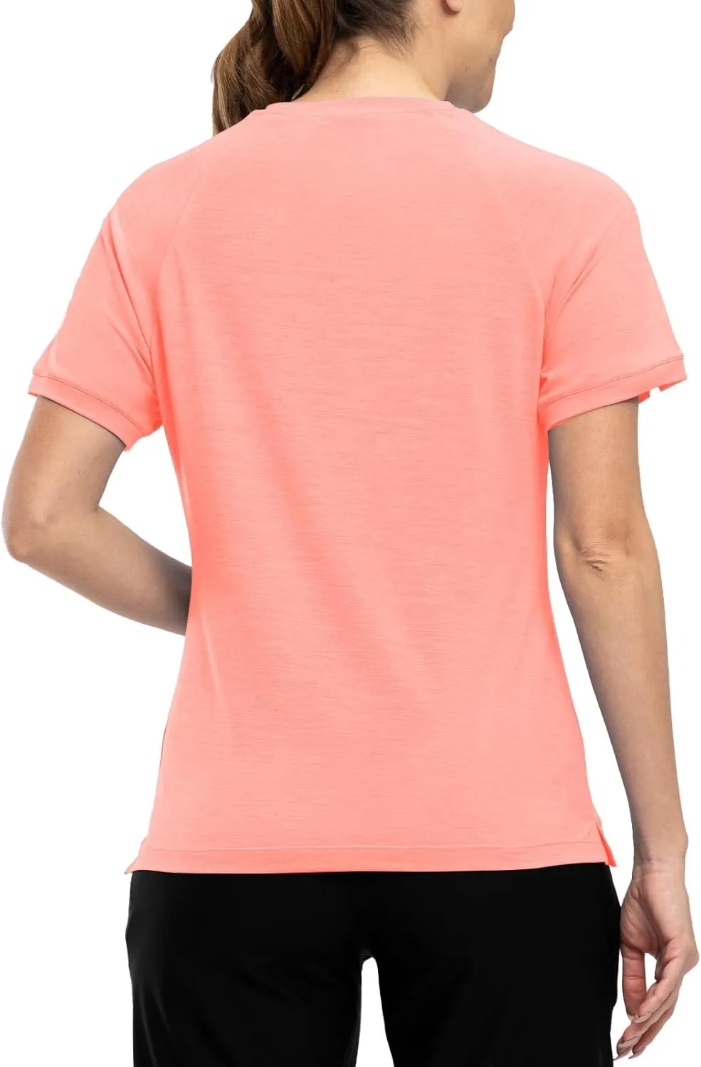 Rdruko Women's Workout Shirts Short Sleeve Dry Fit Moisture Wicking UPF 50  Sun Protection Running Gym Athletic T-Shirts