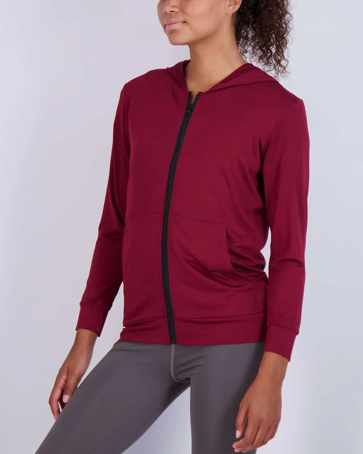 Real Essentials 3 Pack: Womens Dry-Fit Long Sleeve Quarter Zip & Full Zip Up Hoodie Workout Jacket (Available in Plus)
