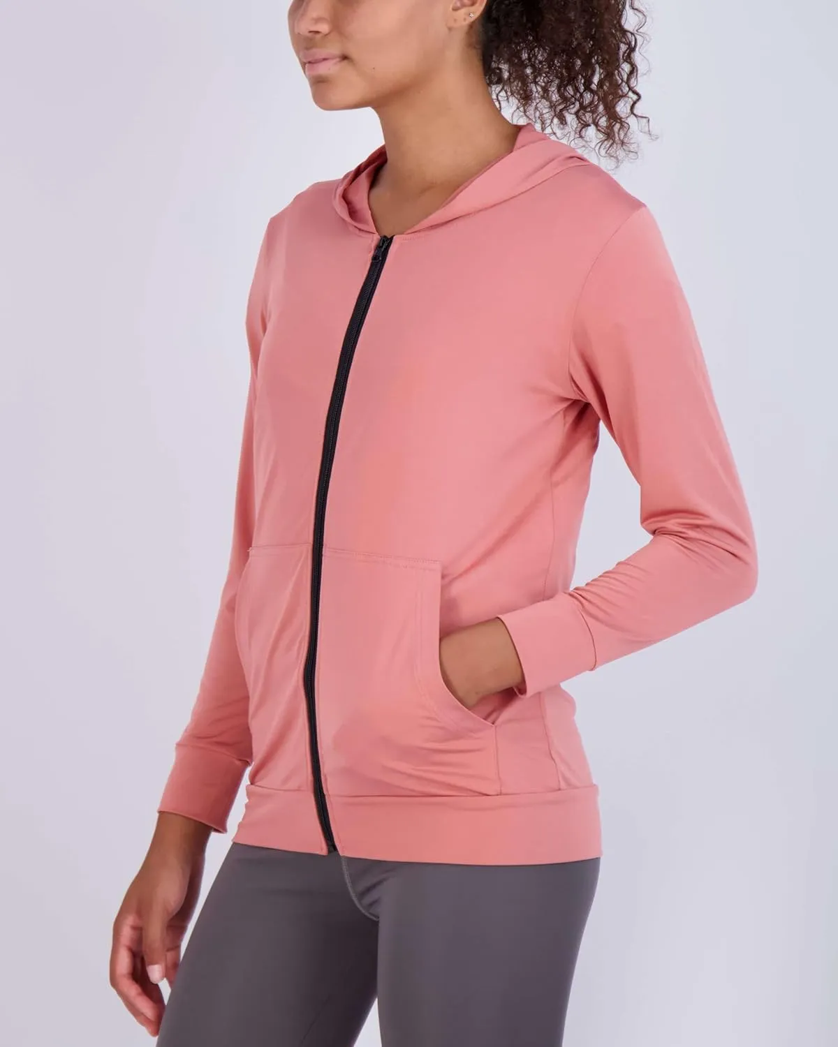 Real Essentials 3 Pack: Womens Dry-Fit Long Sleeve Quarter Zip & Full Zip Up Hoodie Workout Jacket (Available in Plus)