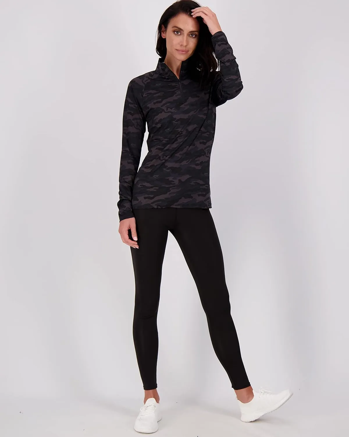 Real Essentials 3 Pack: Womens Dry-Fit Long Sleeve Quarter Zip & Full Zip Up Hoodie Workout Jacket (Available in Plus)
