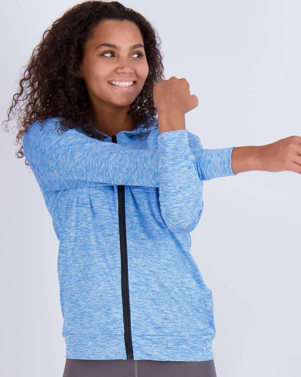 Real Essentials 3 Pack: Womens Dry-Fit Long Sleeve Quarter Zip & Full Zip Up Hoodie Workout Jacket (Available in Plus)