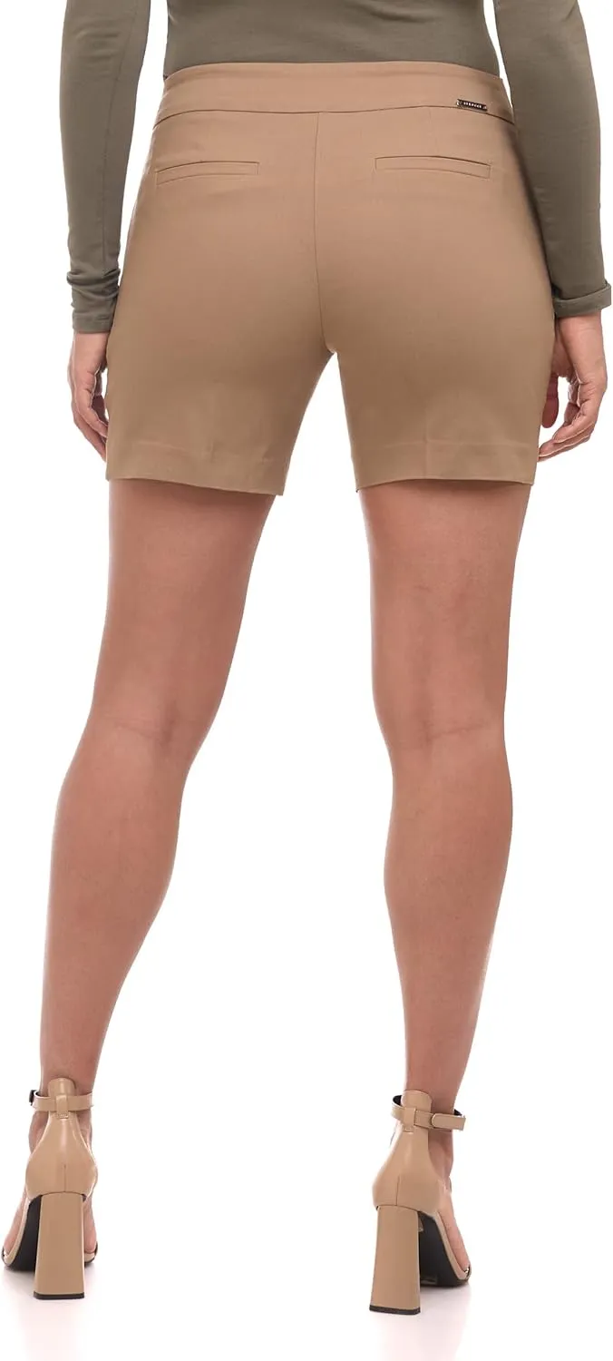 Rekucci Women's Ease into Comfort Riviera Short with Zipper Pockets