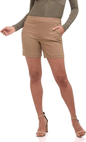 Rekucci Women's Ease into Comfort Riviera Short with Zipper Pockets