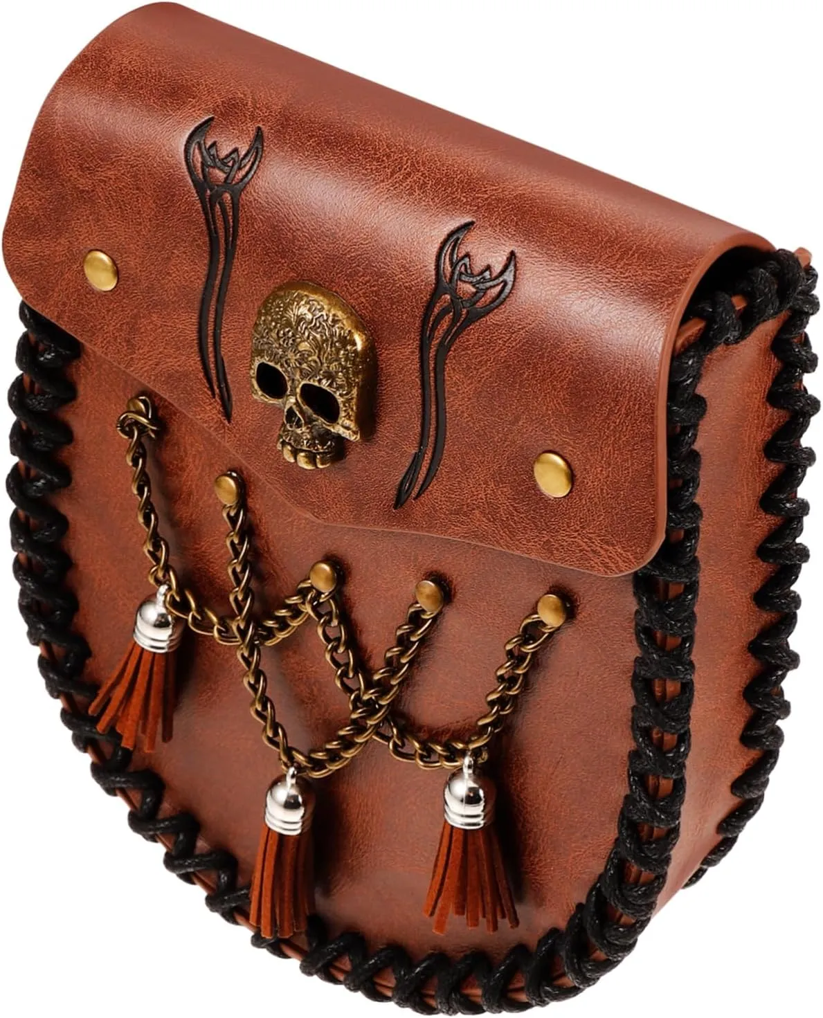 Renaissance Costumes Accessories Vintage Waist Pack Bag Medieval Faux Leather Pouch Smooth Surface No Burrs Durable
